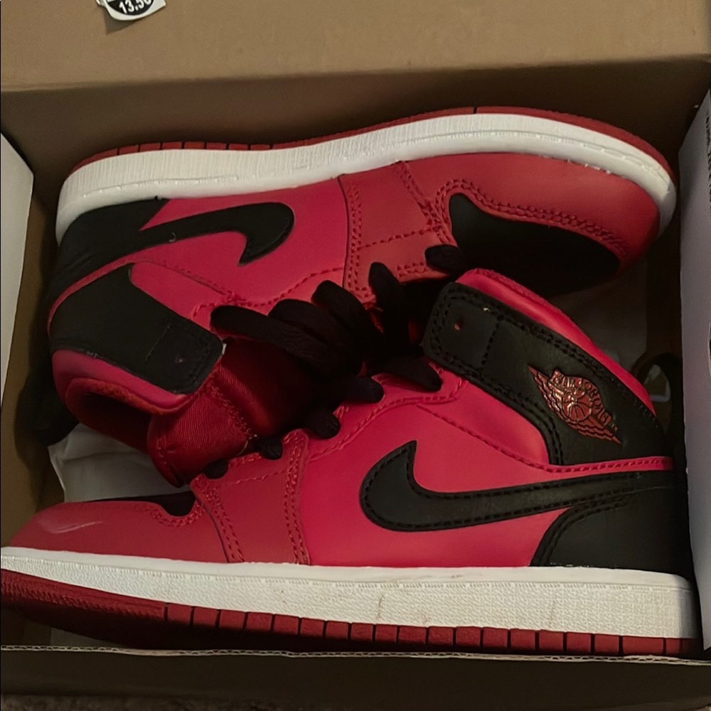 Barely worn Jordan Kids Sneakers - Red and Black